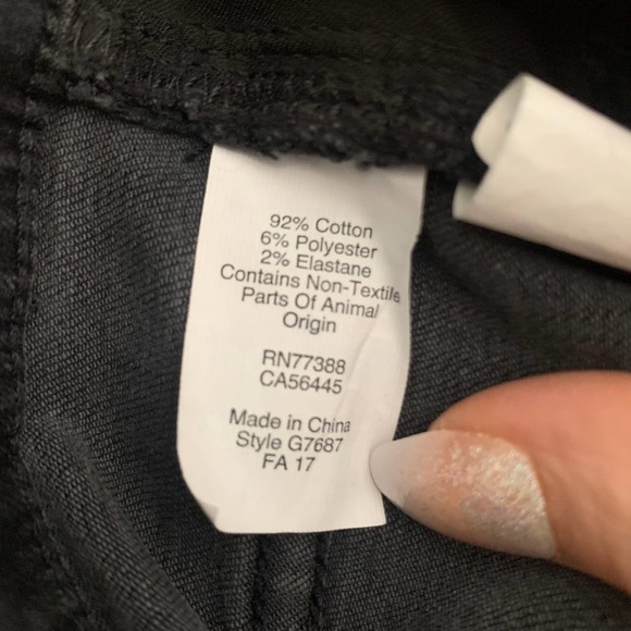 Madewell Cali Demi Boot Asymmetrical Hem Edition Denim Jeans Black Size 27 - Picture 7 of 9